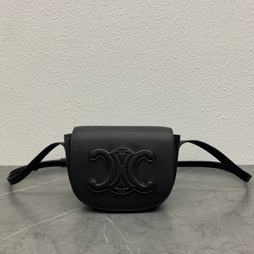 FOLCO CUIR TRIOMPHE 18 IN BLACK CALFSKIN
