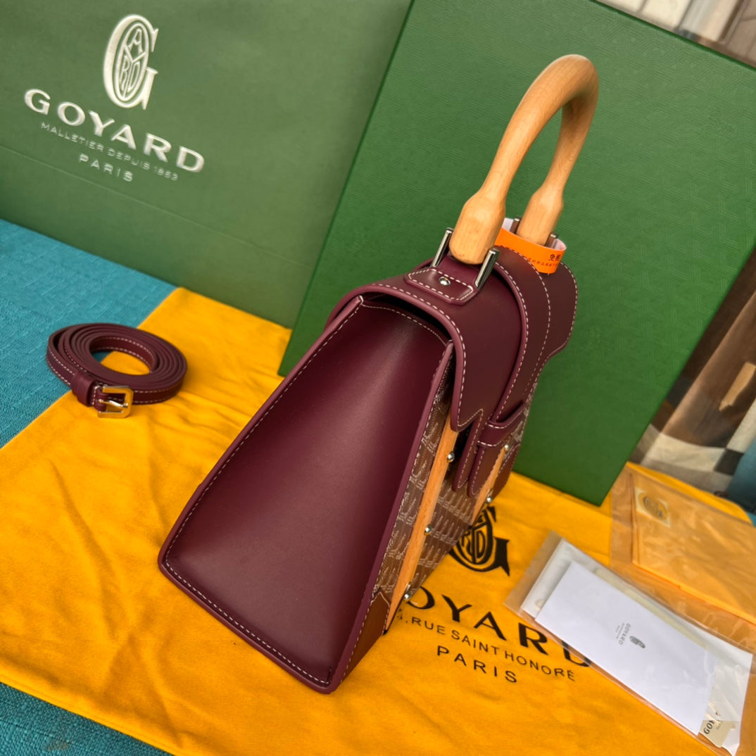 SAÏGON PM BAG 28 IN CANNON PINK GOYARDINE CANVAS AND CALFSKIN