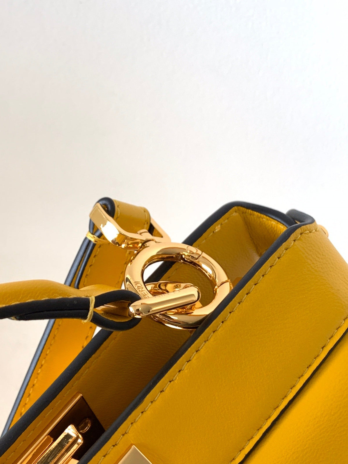 Peekaboo ISeeU Petite 20 Bag Yellow Lambskin Ghw