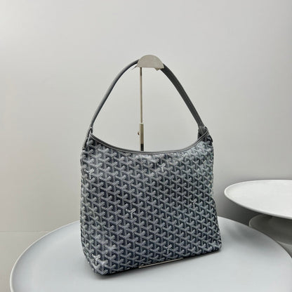 HOBO BOHÈME 34 IN GREY GOYARDINE CANVAS AND CALFSKIN