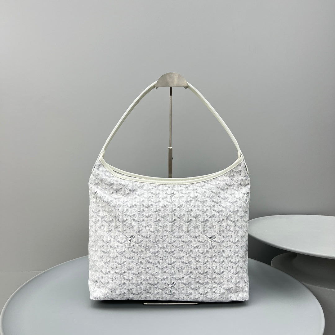HOBO BOHÈME 34 IN WHITE GOYARDINE CANVAS AND CALFSKIN