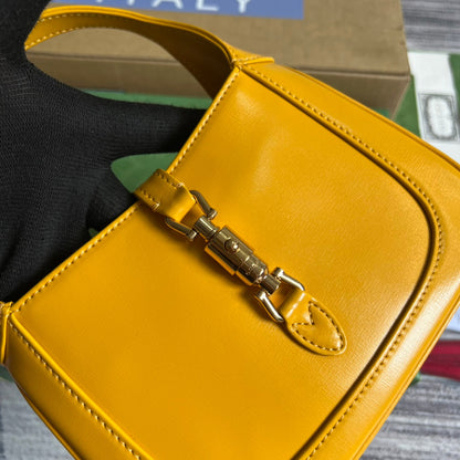 GG JACKIE MINI 19 SHOULDER BAG IN YELLOW CALFSKIN
