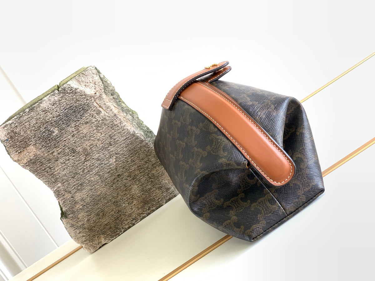 TRIOMPHE 24 BLACK PATTERN PRINTED CALFSKIN