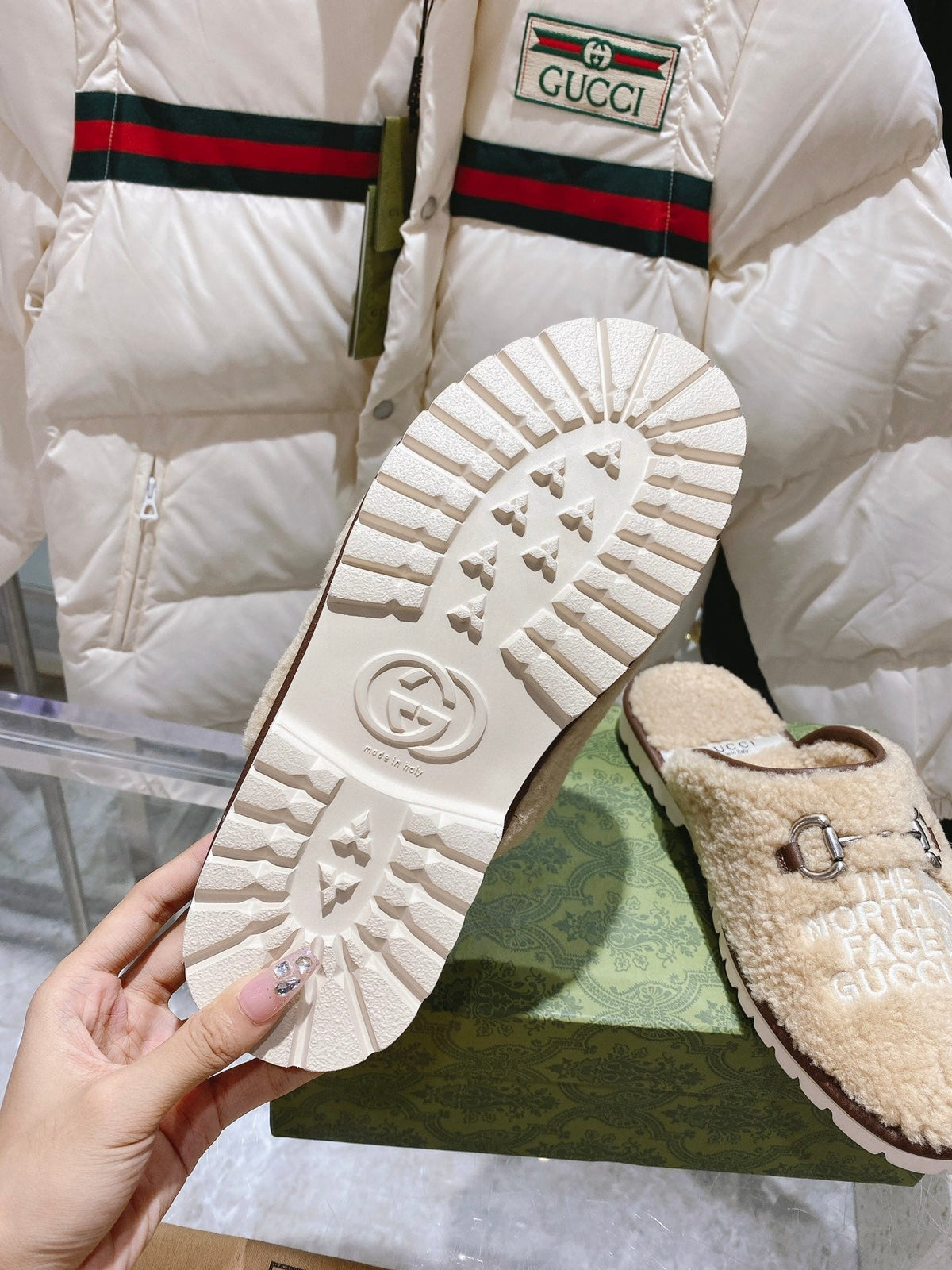 GGxTHE NORTH FACE HORSEBIT MULE IN BEIGE WOOL
