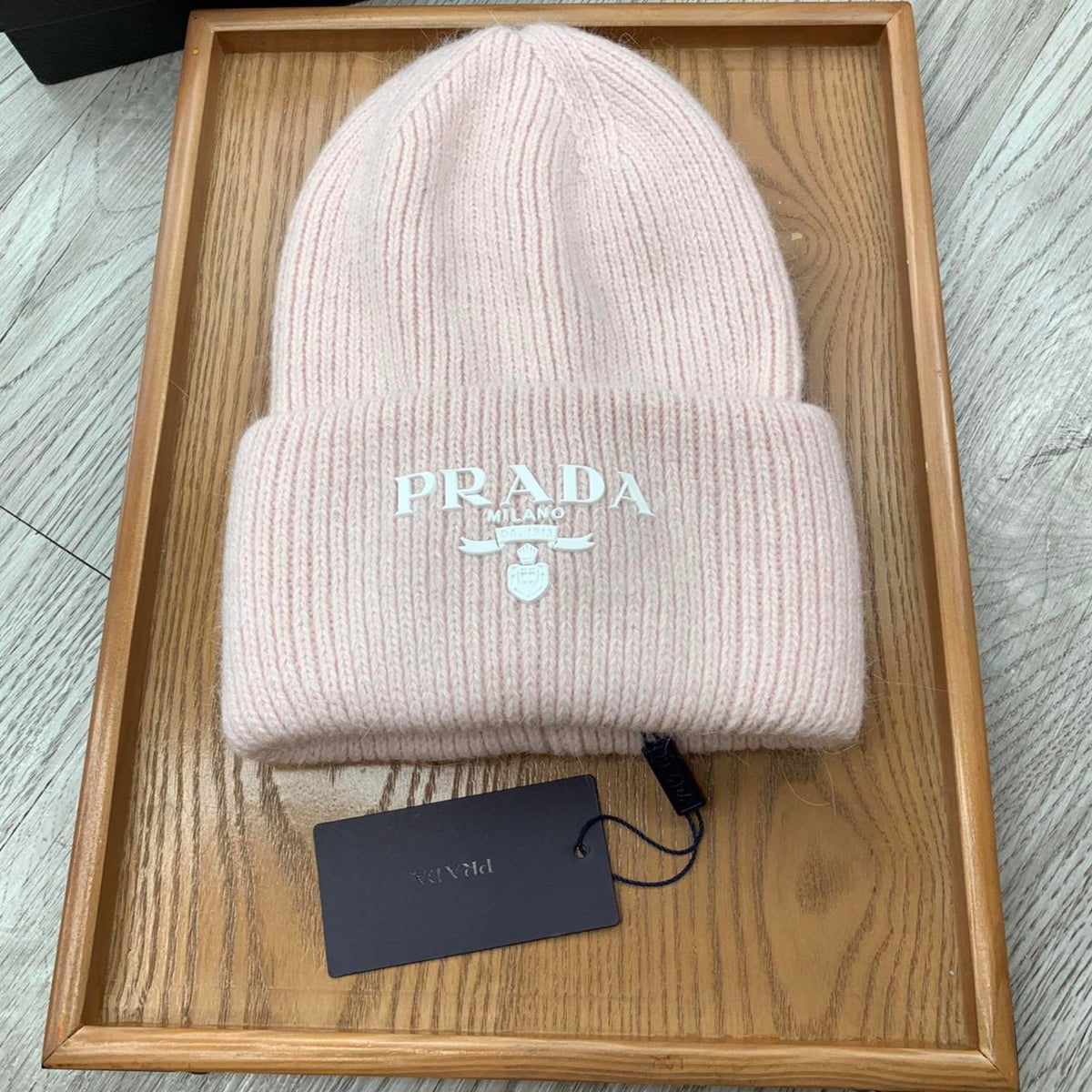 BEANIE HAT IN SOLF PINK WOOL 108751