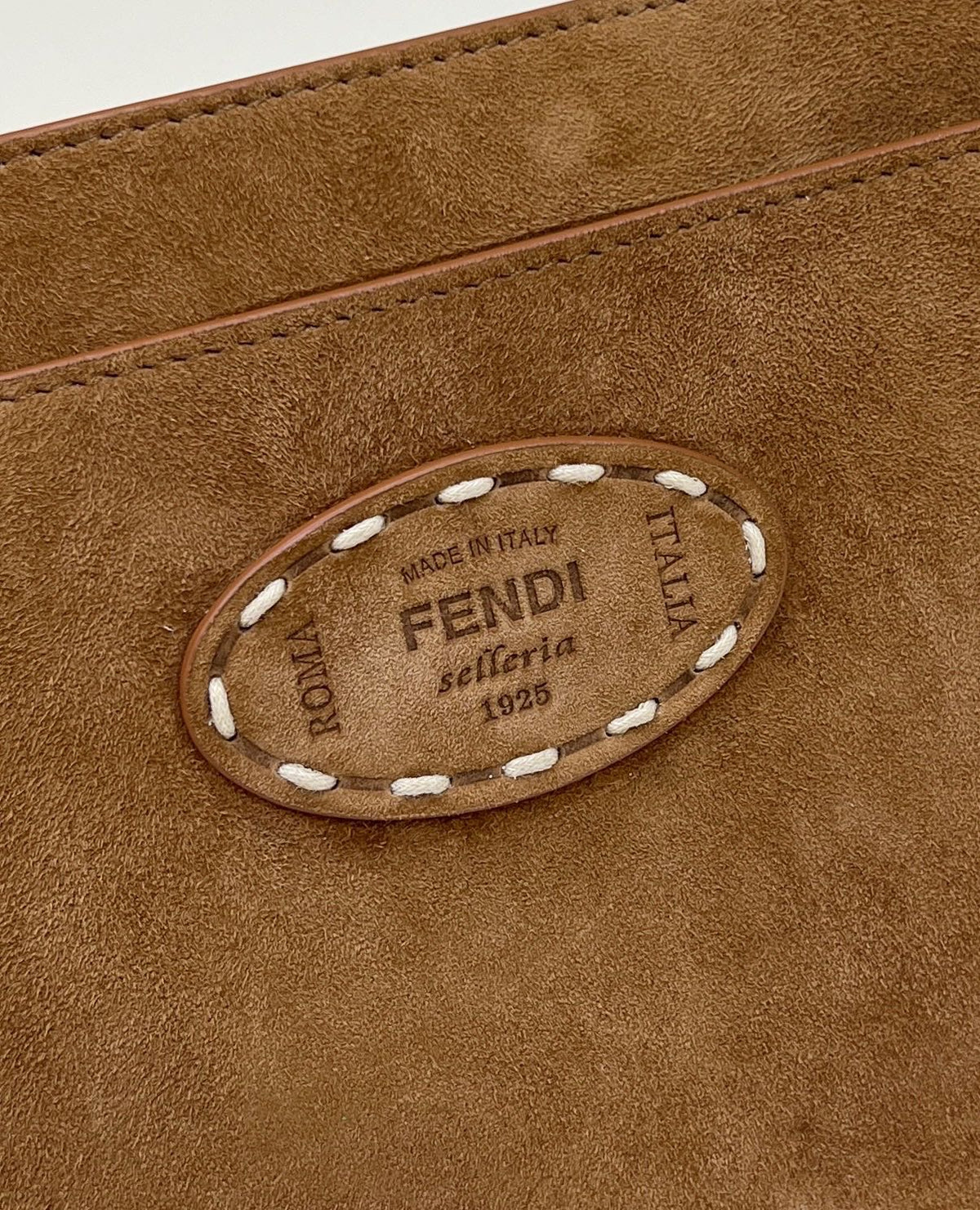 PEEKABOO ISEEU 33 IN SEPIA BROWN SUEDE SILVER HARDWARE