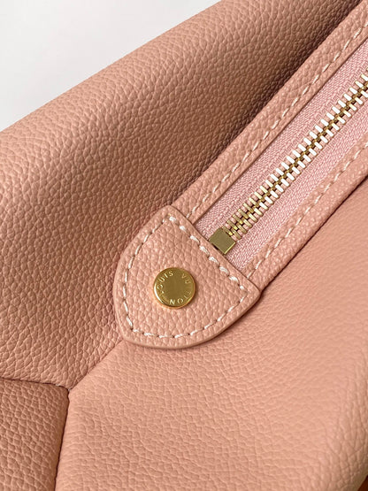 PETIT PALAIS PM MEDIUM SHOULDER BAG 29 IN PINK EMBOSSED COWHIDE GOLD-TONE HARDWARE