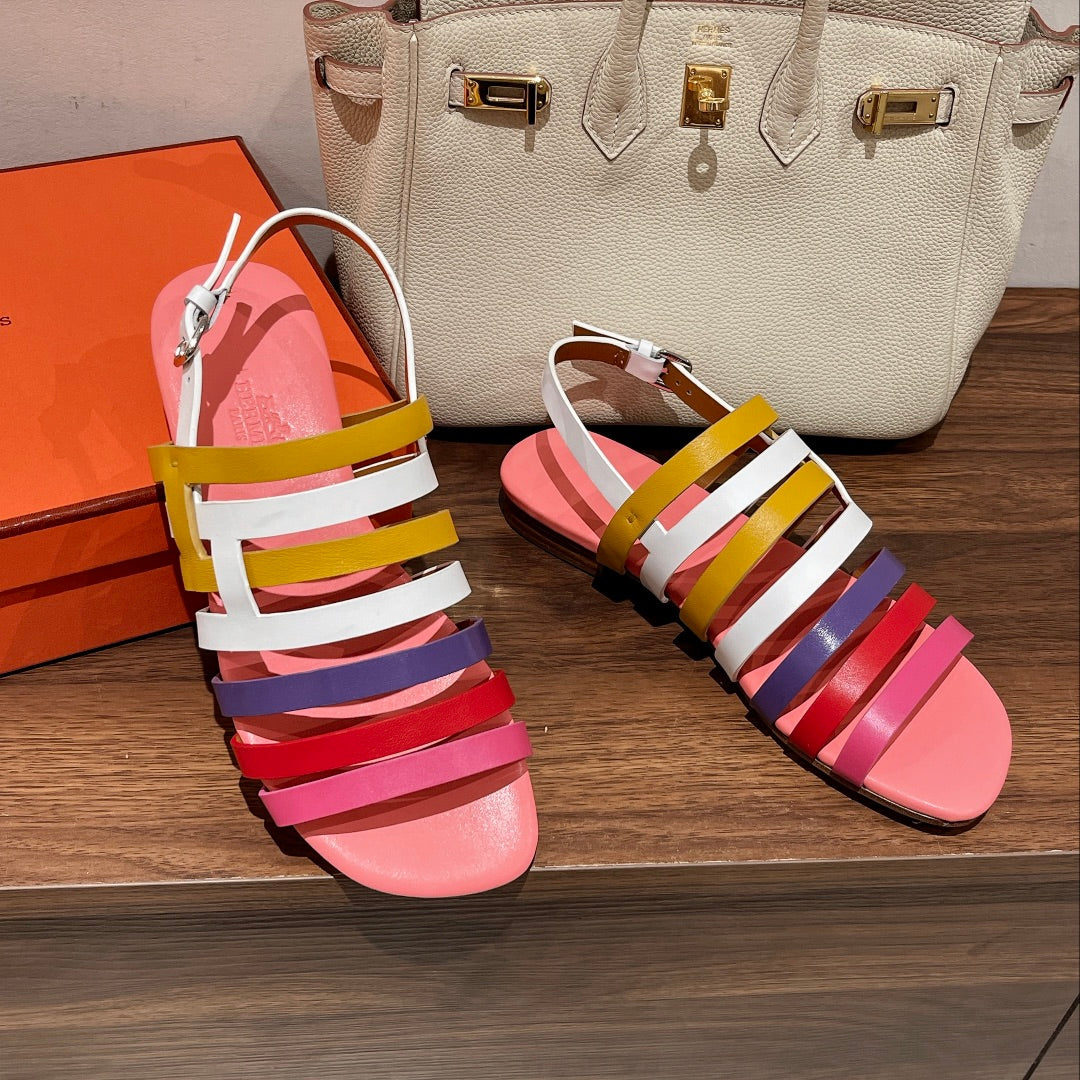 EPHESE SANDAL MULTI-COLOR CALFSKIN