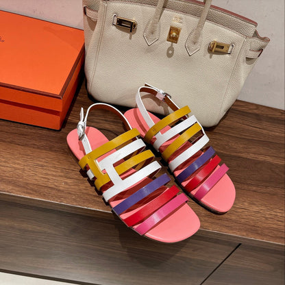 EPHESE SANDAL MULTI-COLOR CALFSKIN