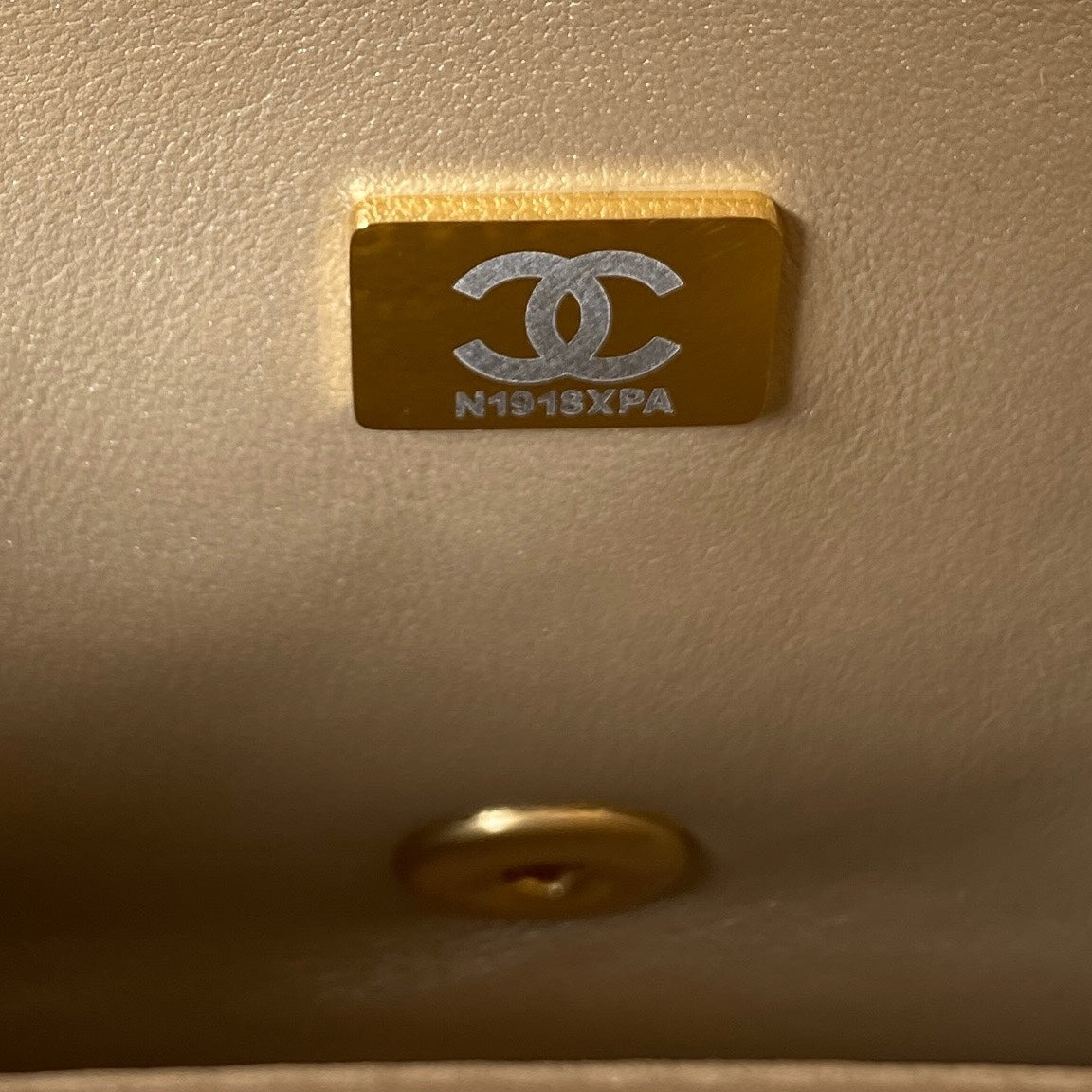 Flap Bag 20cm Gold Lambskin Gold Hardware