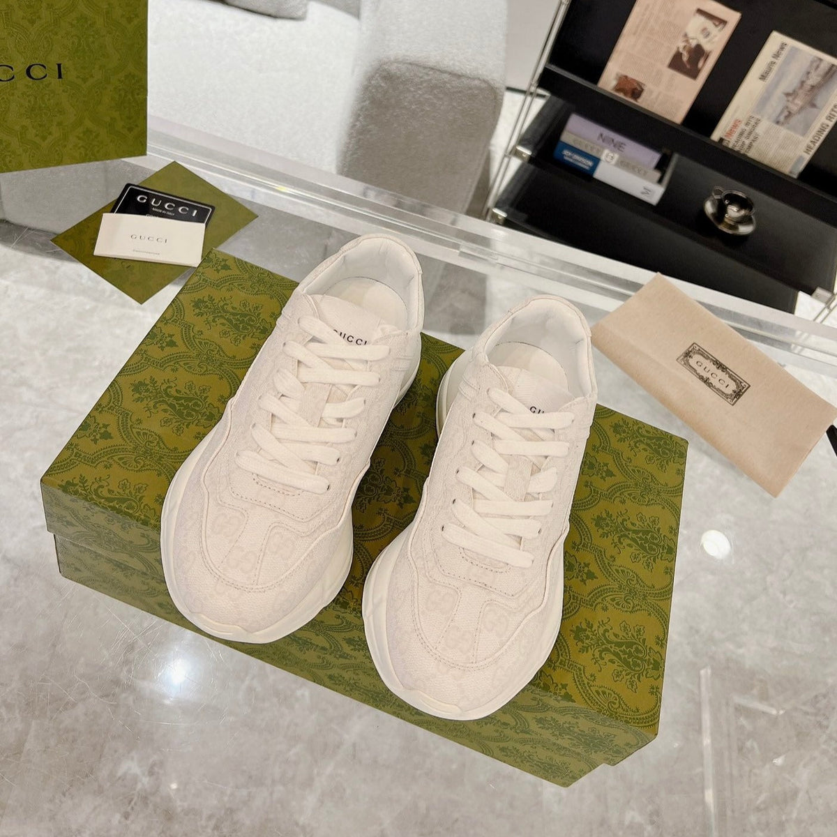 GG 100 RHYTON SNEAKER Creamy White