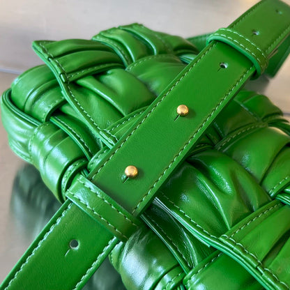 MINI CASSETTE 19 IN SHAMROCK GREEN SOFT LAMBSKIN