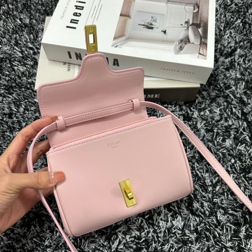 CLASSIC MINI 18 PINK PASTEL CALFSKIN