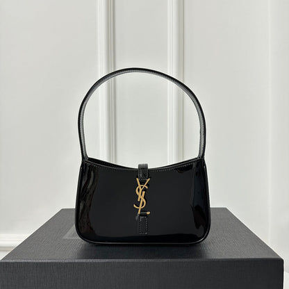 MINI 19 BLACK GLOSSY CALFSKIN HOBO