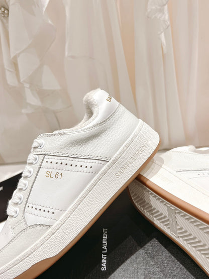 SL SL/61 SNEAKERS WHITE PERFORATED CALFSKIN