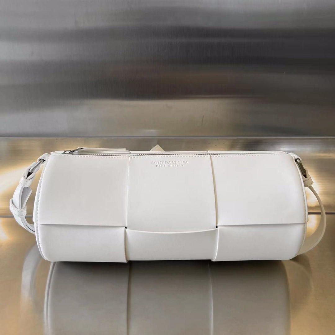 CYLINDER CASSETTE 30 IN WHITE CALFSKIN