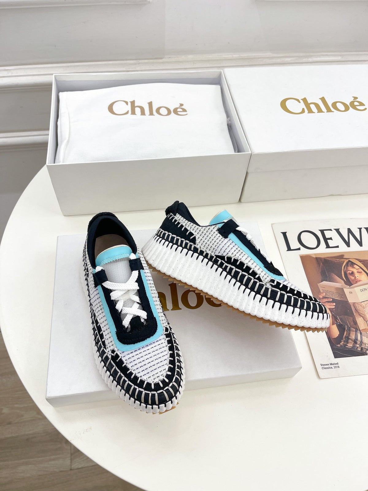 NAMA SNEAKER IN BLACK MIX COLORFUL SPECIAL FABRIC