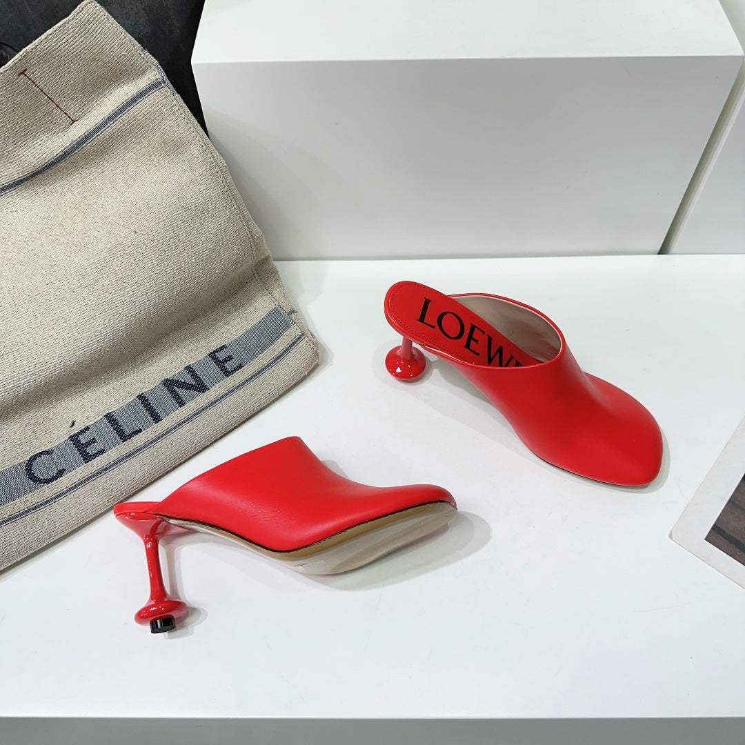 LW TOY MULE 95 RED CALFSKIN