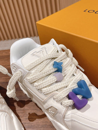 LV Trainer Maxi Sneaker White Calfskin