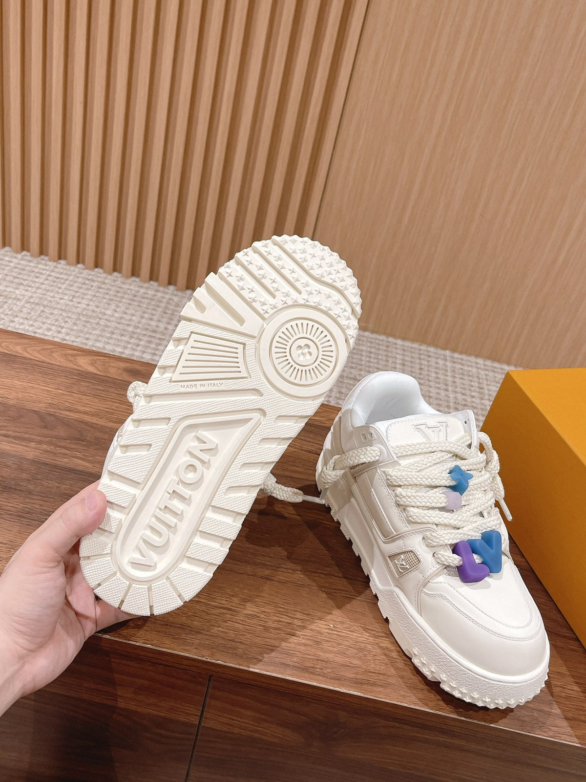 LV Trainer Maxi Sneaker White Calfskin