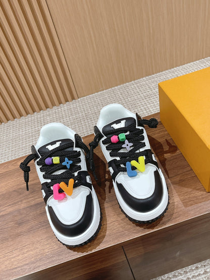 LV Trainer Maxi Sneaker White Mix Black Calfskin