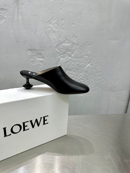 LW TOY MULE 55 BLACK CALFSKIN