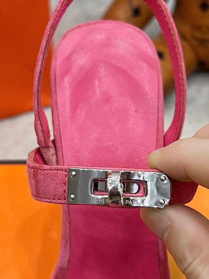 Glamour 95 Sandal Pink Suede