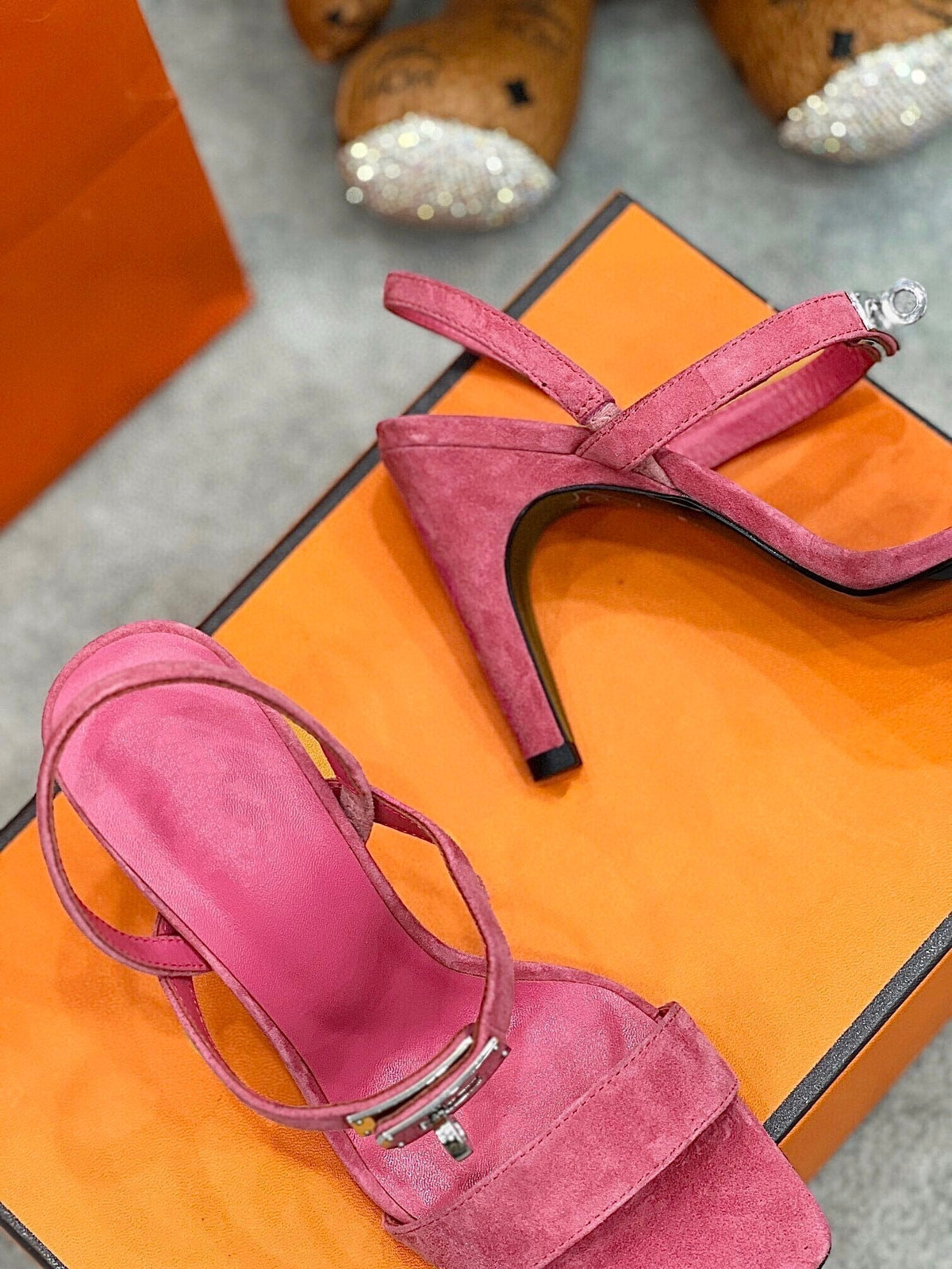 Glamour 95 Sandal Pink Suede