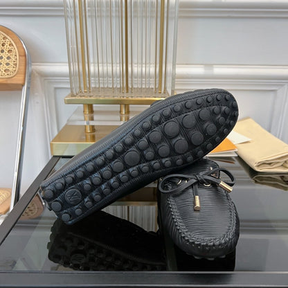 LV GLORIA FLAT LOAFER PLAIN BLACK