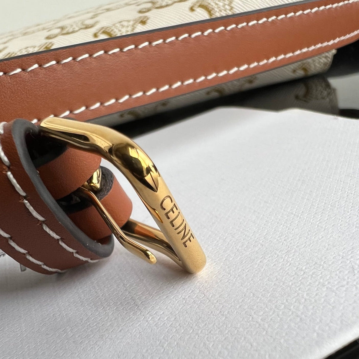 TRIOMPHE 20 WHITE PATTERN CALFSKIN
