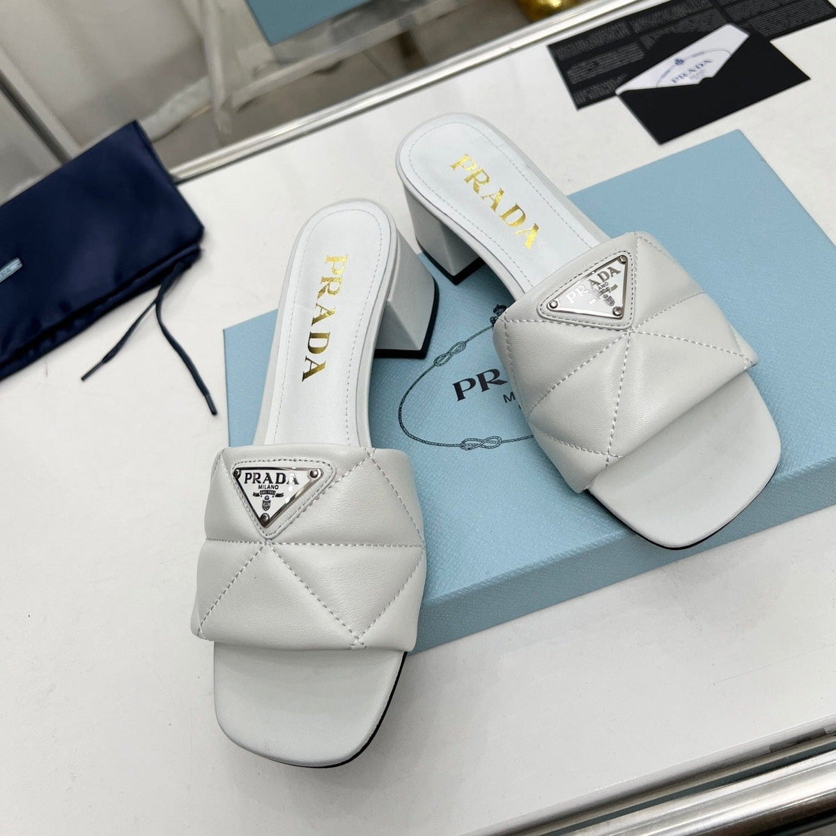 PRA EMBROIDERED SANDALS 45 WHITE LAMBSKIN