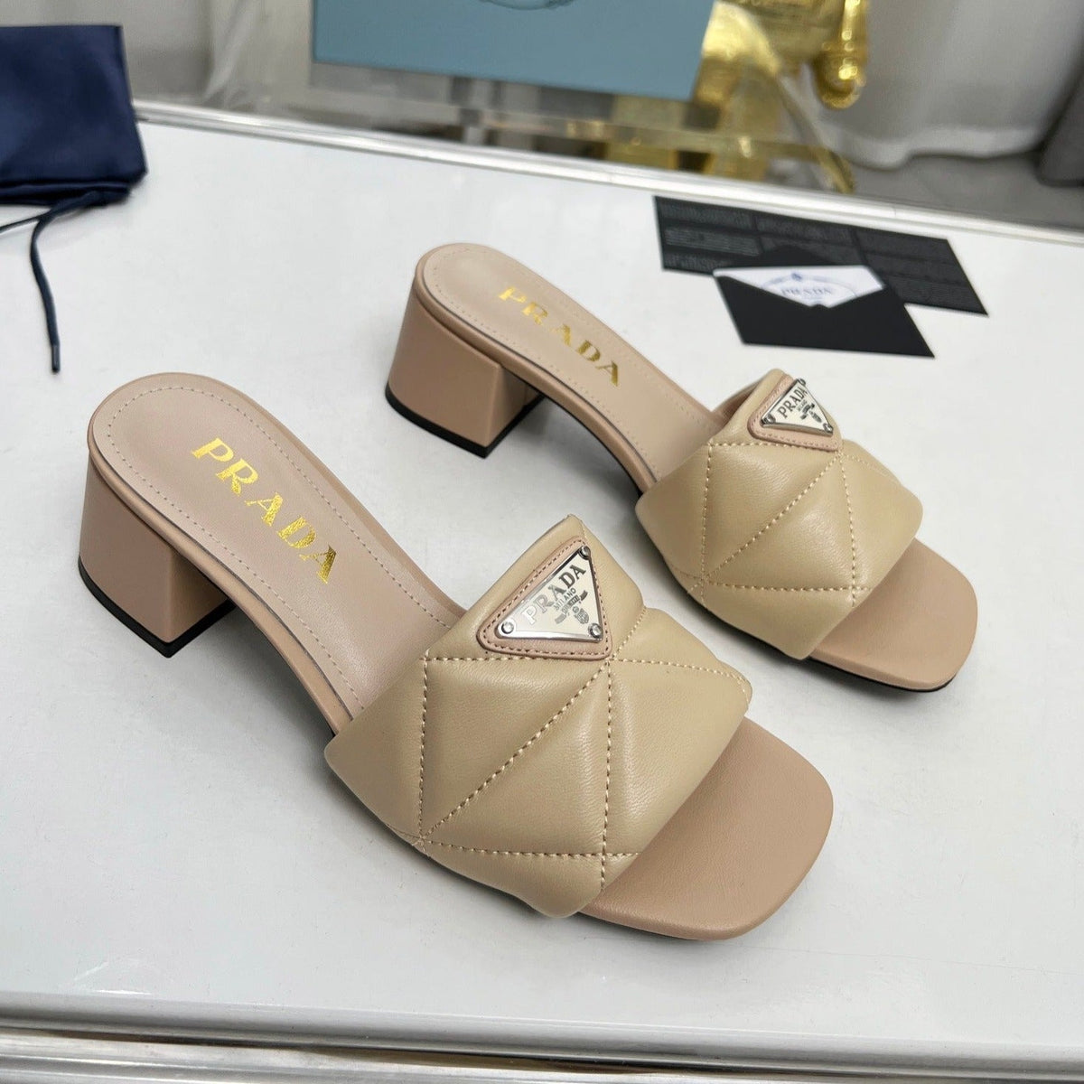 PRA EMBROIDERED SANDALS 45 BEIGE LAMBSKIN