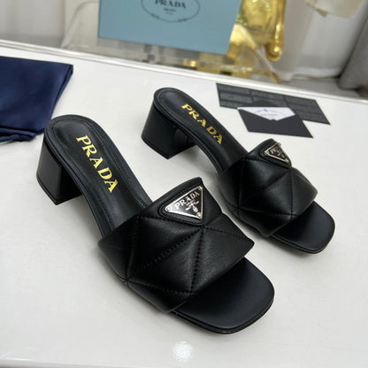 PRA EMBROIDERED SANDALS 45 BLACK LAMBSKIN