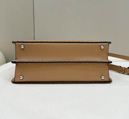 PEEKABOO ISEEU 33 IN CIDER BROWN GRAINED CALFSKIN SILVER HARDWARE