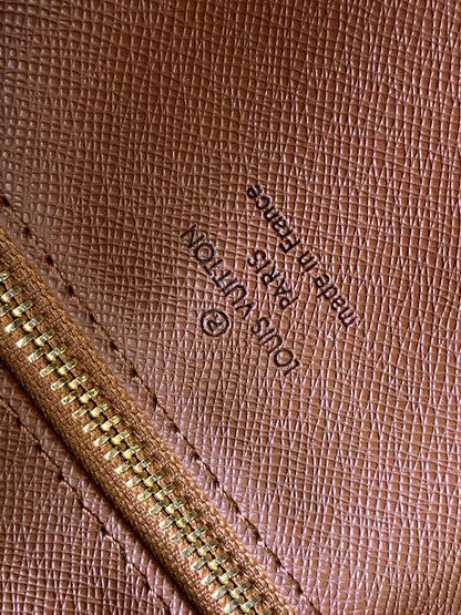 TROCADERO MINI MESSENGER BAG 23 IN BEIGE AND BROWN MONOGRAM COATED CANVAS