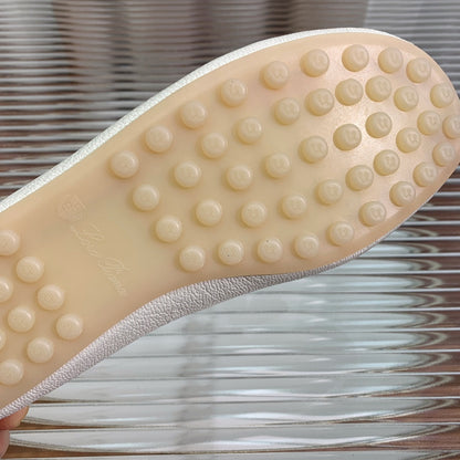 LP DOT SOLE WALK LOAFERS WHITE LAMBSKIN