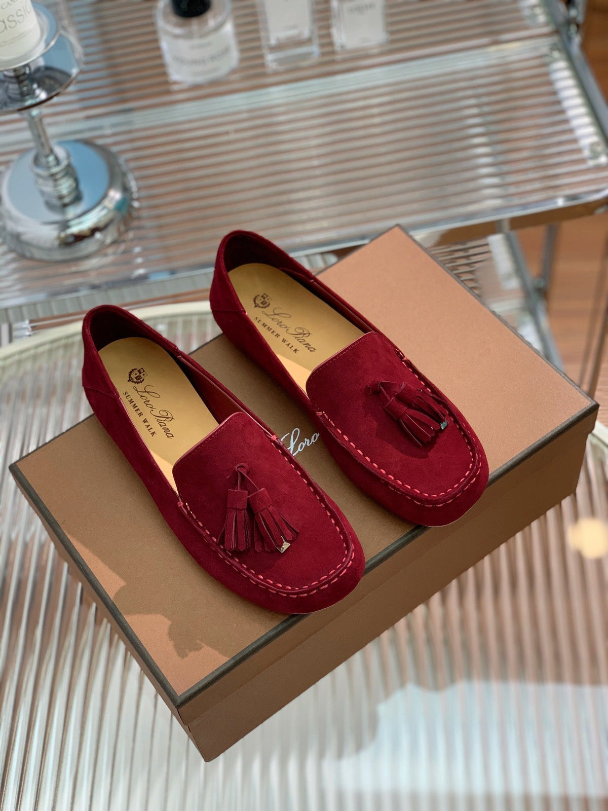 LP DOT SOLE WALK LOAFERS JAM SUEDE