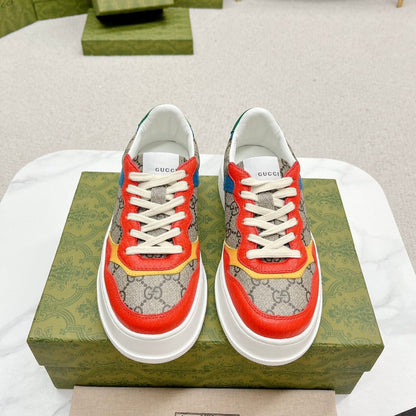 GG TRAINER LIGHT BROWN AND CANDY CALFSKIN