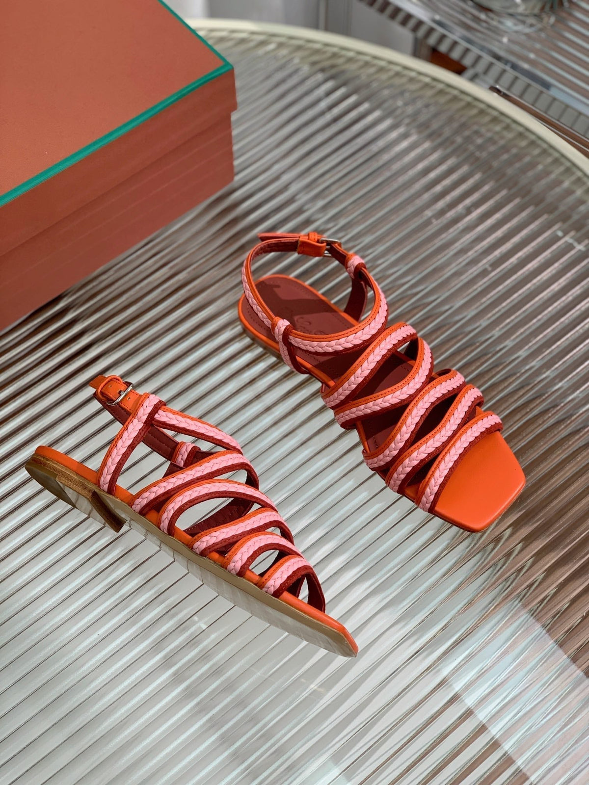 LP SPRIGHTLY CHARMS SANDAL BURNT ORANGE CALFSKIN