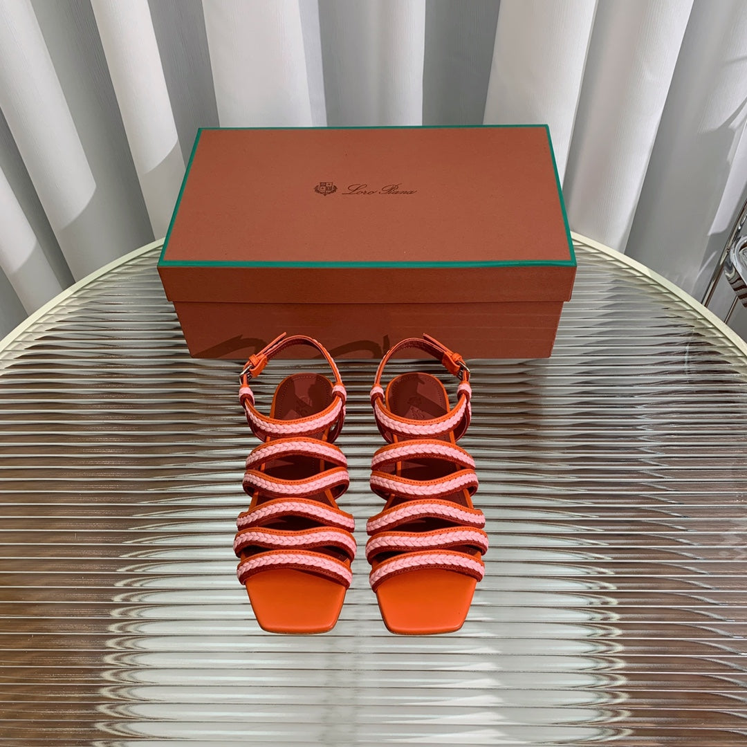 LP SPRIGHTLY CHARMS SANDAL BURNT ORANGE CALFSKIN