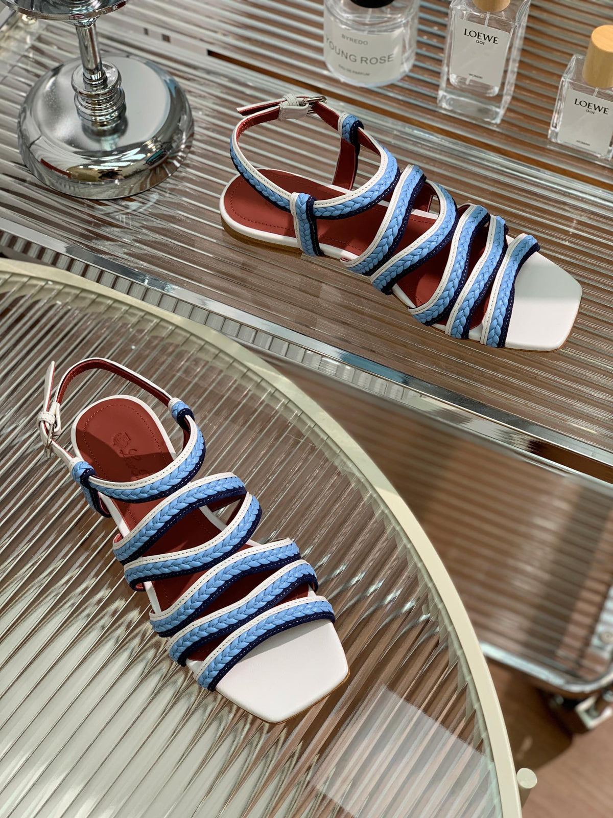 LP SPRIGHTLY CHARMS SANDAL SKY CALFSKIN