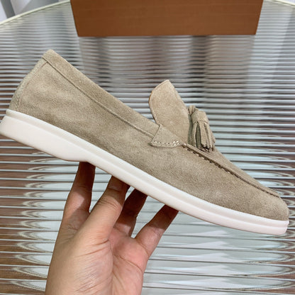LP SUMMER WALK TASSELS LOAFERS KHAKI SUEDE