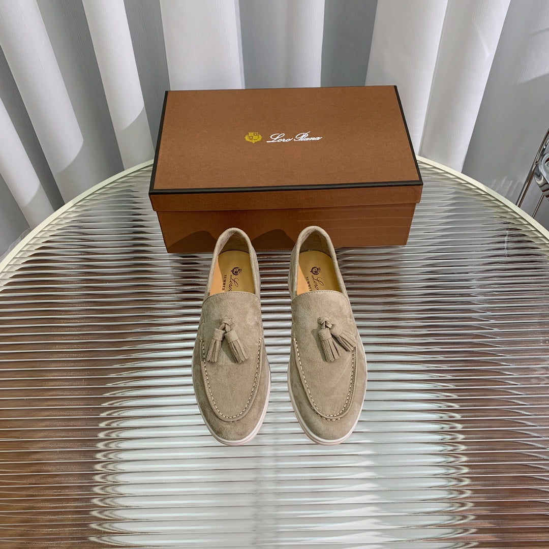 LP SUMMER WALK TASSELS LOAFERS KHAKI SUEDE