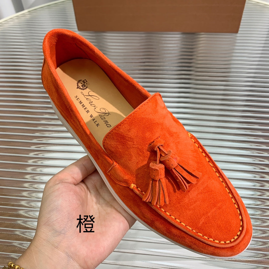 LP SUMMER WALK TASSELS LOAFERS BURNT ORANGE SUEDE