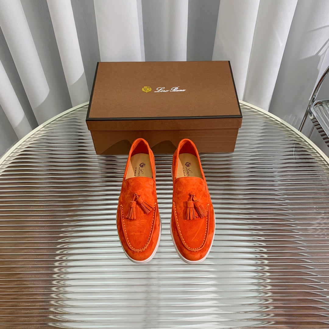 LP SUMMER WALK TASSELS LOAFERS BURNT ORANGE SUEDE