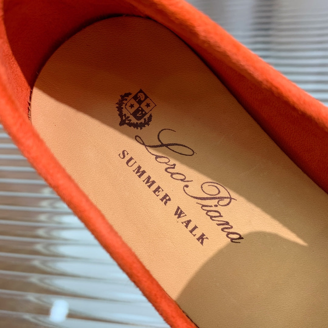 LP SUMMER WALK TASSELS LOAFERS BURNT ORANGE SUEDE