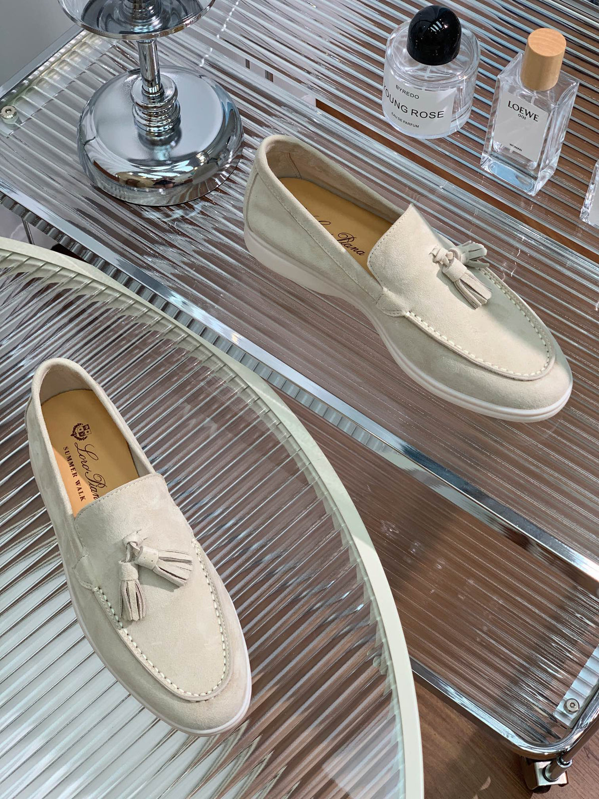 LP SUMMER WALK TASSELS LOAFERS BEIGE SUEDE