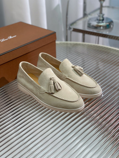 LP SUMMER WALK TASSELS LOAFERS BEIGE SUEDE