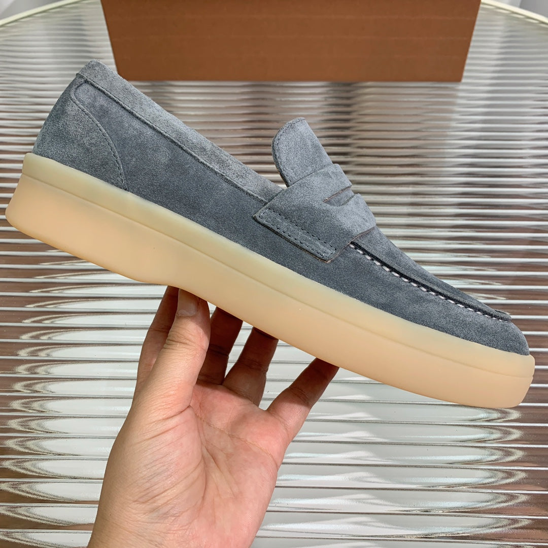 LP RETRO SUMMER WALK LOAFERS GRAY BLACK SUEDE