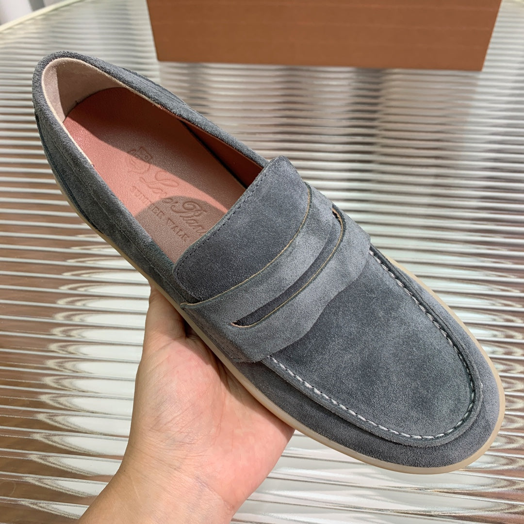 LP RETRO SUMMER WALK LOAFERS GRAY BLACK SUEDE